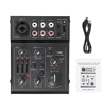 【新品】オーディオインターフェース　オーディオミキサ Amazon | SIUKE オーディオミキサー 5 チャンネル コンパクト
